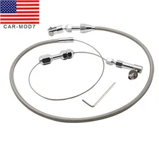Universal 24" Stainless Steel Throttle Cable Braided For Ford GM Mustang