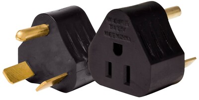 Valterra A10-3015AVP Mighty Cord Adapter Plug - 30AM to 15AF, Black (Carded)