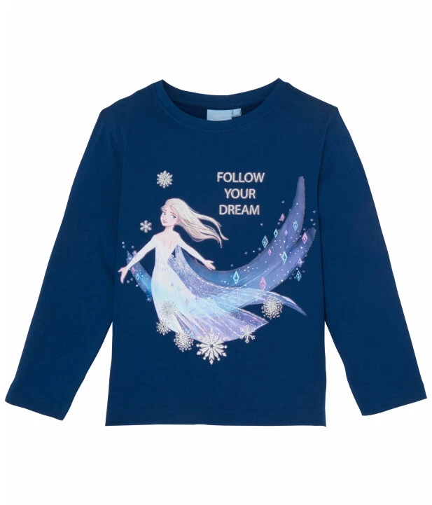 Disney Frozen Die Eiskönigin Elsa Mädchen Langarmshirt Glitzer 98, 104, 110, 122 - Bild 1 von 1