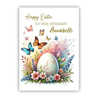 Personalisierte Osterkarte für Tochter, Enkelin, Nichte, Tante, Schwester, Sohn