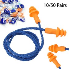 1/10/50x String Banded Ear Plug Reusable Silicone Earplugs with Corded Ear Plugs