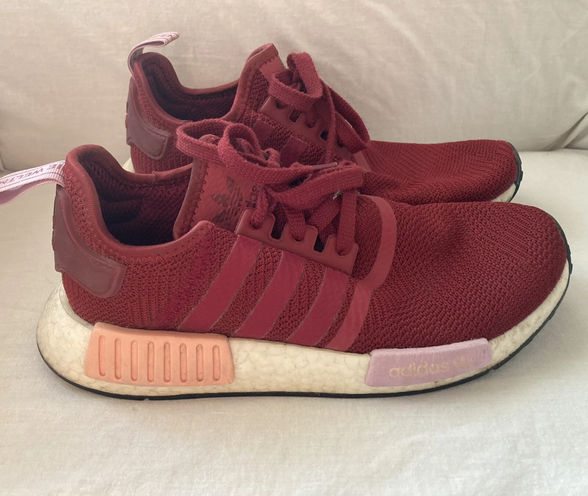 Burgundy nmd top adidas womens