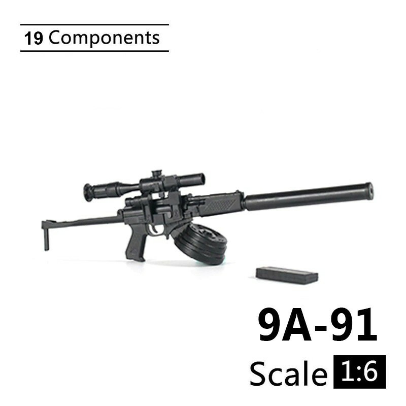 1/6 Scale KBP 9A-91 Military Assemble Model Gun Weapon Toy For