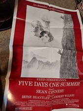 1982 FIVE DAYS ONE SUMMER vintage movie poster SEAN CONNERY Lambert Wilson