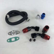 20 Oil Return Drain Line 10an Fitting Kit Stainless Braided Turbo Chargerturbo