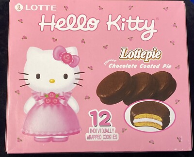 Hello Kitty Lottepie Chocolate Coated Pie 12 Individually wrapped wedding gift