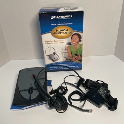 Plantronics S12 Corded Landline Telephone Headset System 64703-03  READ