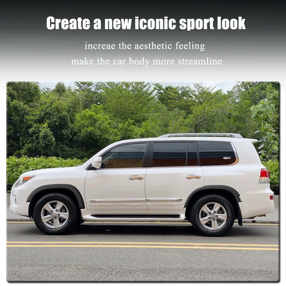 For Lexus LX450 LX570 2007-19 Side Wheel Eyebrow Arch Fender Flares Molding Trim - Image 2 of 4