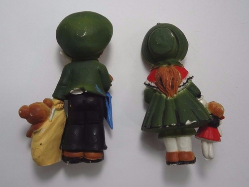 Set Figurine Bambina e Ragazzo Natale Vintage Napco? - Foto 3 di 6