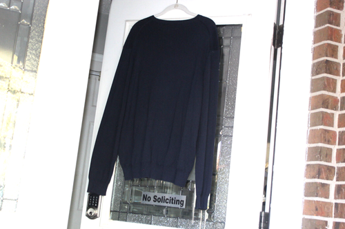 POLO RALPH LAUREN BLU NAVY MAGLIONE SCOLLO A V PIMA COTONE UOMO TG XL NUOVO CON ETICHETTE - Foto 2 di 7