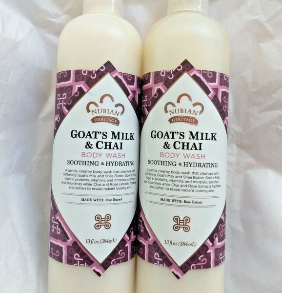 Nubian Heritage Goats Milk & Chai Body Wash13 oz With Rose Extract 2