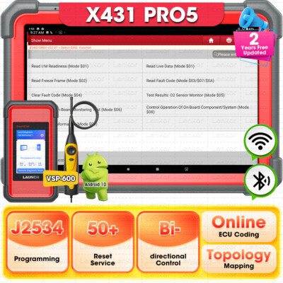 2025 LAUNCH X431 PRO5 PAD V + Car Diagnostic Scanner IMMO Key Programming TPMS