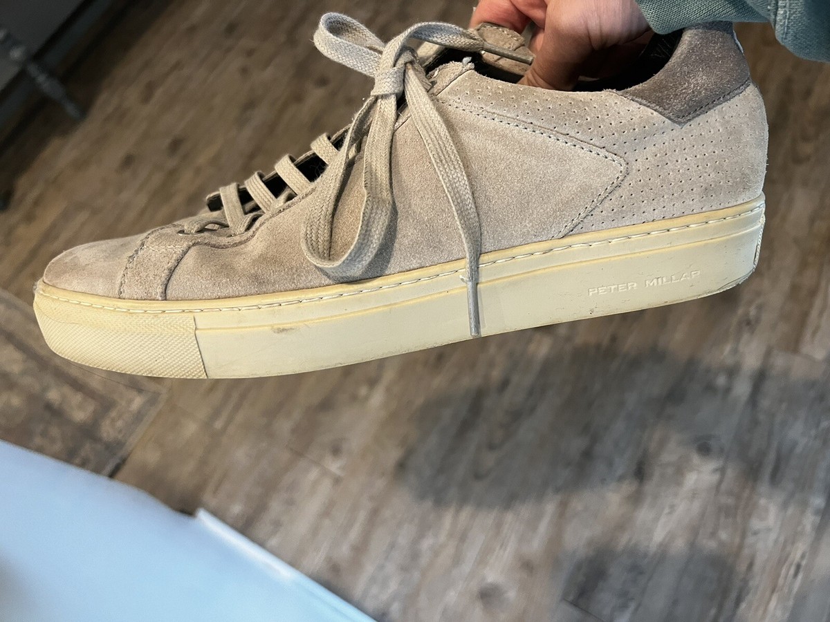 Peter Millar Vantage Suede Sneaker Mens US sz 11 Grey | eBay