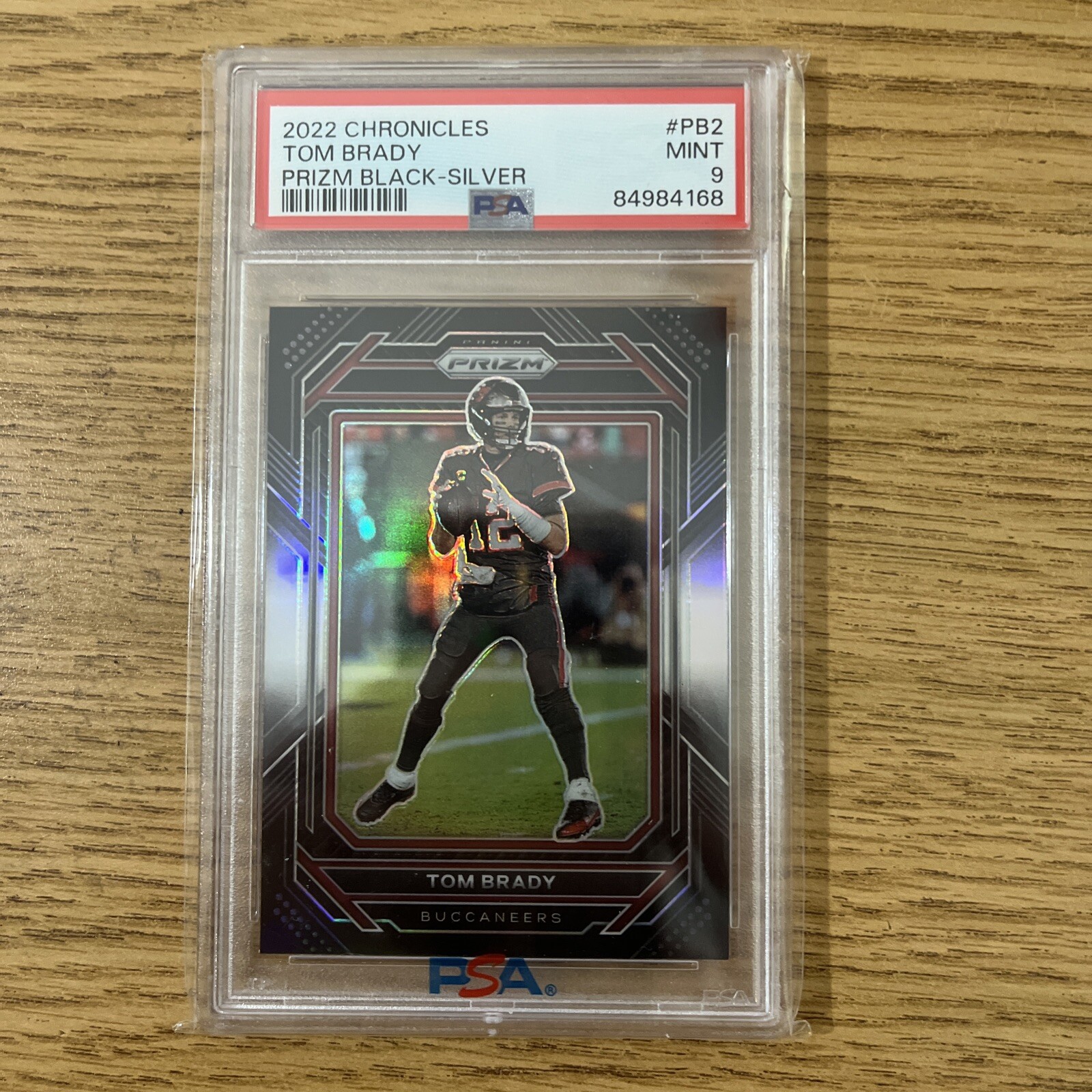 2022 Chronicles #PB2 TOM BRADY Prizm Black-Silver PSA 9 MINT 🏈🐐 Buccaneers