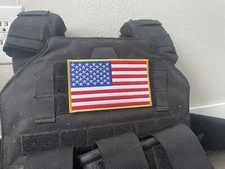 USA American Flag Patches Oversized 3"X5" Hook and Loop Military Tactical Morale