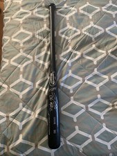 Black Louisville Baseball Bat/3autographs silver sharpie. Millar, Gomes,Flaherty