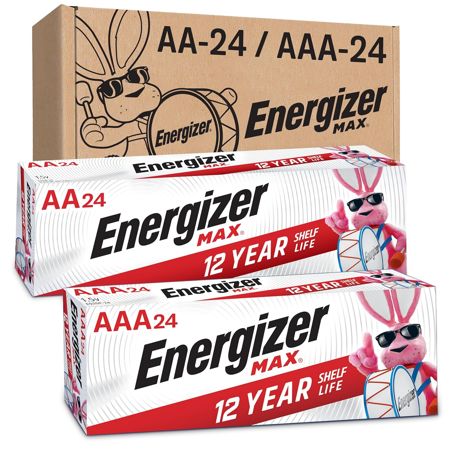 24 Max AA and AAA Batteries - 24 Double A and 24 Triple A Batteries-image