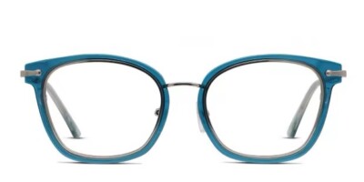 AMELIA E VEL 35-002782 BLUE CLEAR SILVER EYEGLASS FRAMES 52-20