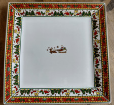 Weihnachtsgeschirr Weihnachtsservice AHORN, eckige Platte 26,5x26,5cm