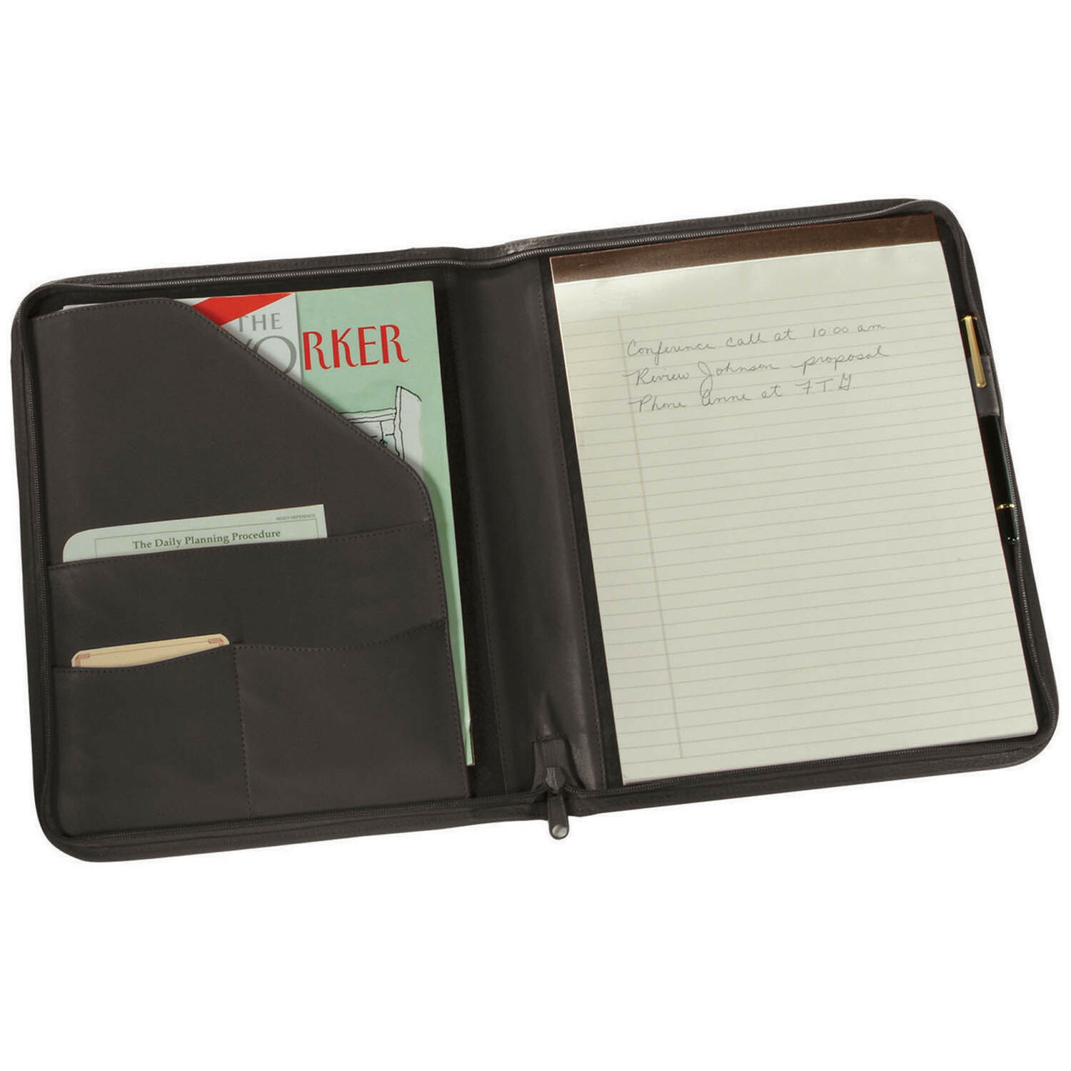 Royce Leather Zip Around Writing Genuine Leather Padfolio Royce Leather Zip Around Writing Genuine Leather Padfolio