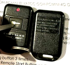 OEM Chrysler keyless entry remote starter car key fob GOH-PCMINI Code Alarm red