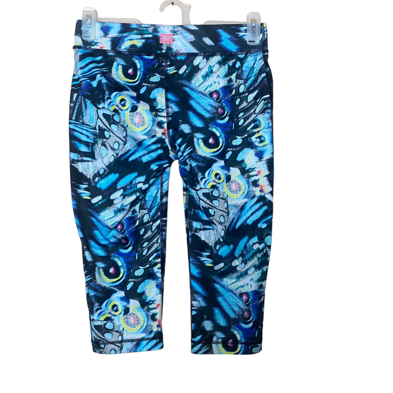 X2 Pantalone Fila Donna Taglia S Leggings Geometrici Cropped Running Multicolore