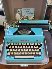 Teal Royal Quiet Deluxe Portable Typewriter thumbnail