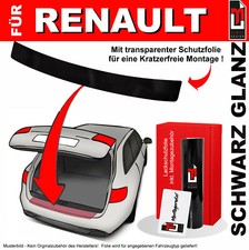 Ladekantenschutz Folie für Renault Clio Grandtour R 2009-2012 Schwarz glanz