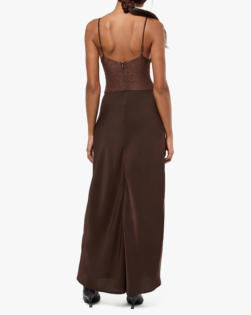 WeWoreWhat Lace Slip Maxi Dress in Brown | eBay WeWoreWhat Lace Slip Maxi Dress in Brown | eBay