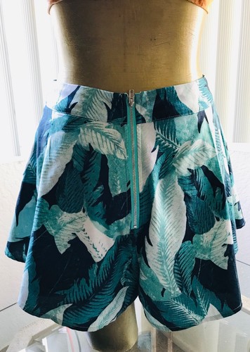 Pantalones Cortos ANGL Tropical HOJA DE PALMA Estampado Resort Cruise MINI SKORT Talla Pequeña - Imagen 4 de 8