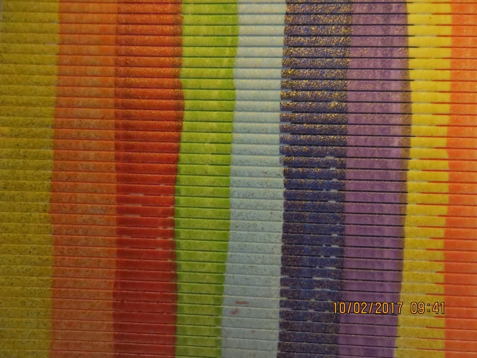 MOOSMÜLLER Wachsornament, Wachskunst, Flachstreifen 3 mm, Regenbogen, 3 Streifen