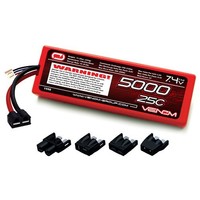 Venom 25c 2s 5000mah 7.4 Hard Case Lipo Battery W/ Universal Plug (1558) Venom 25c 2s 5000mah 7.4 Hard Case Lipo Battery W/ Universal Plug (1558)