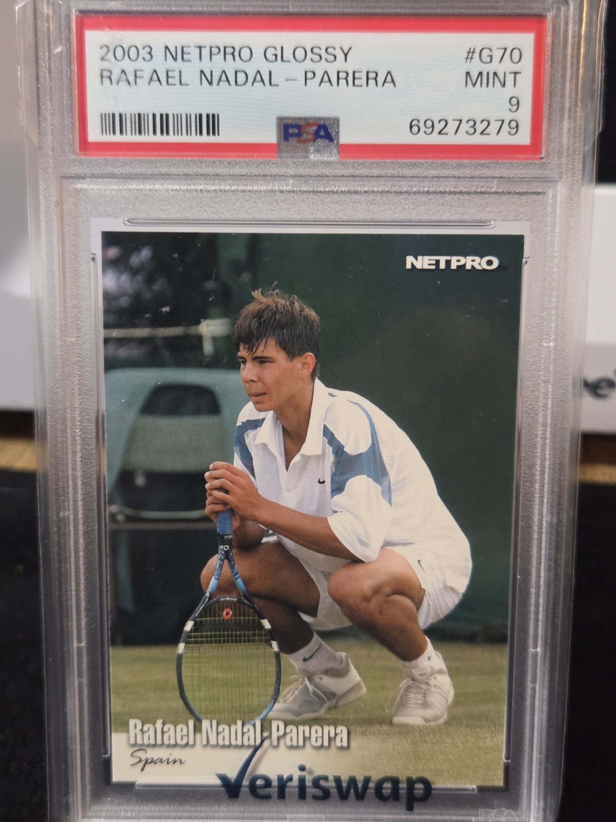 2003 NETPRO GLOSSY RAFAEL NADAL #G70 RC PSA 9 view 3