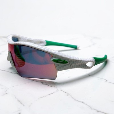 Oakley Radar EV Path Sunglasses Green White Frame Unisex 6.4 in
