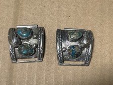 Turquoise  Silver Watch Band Tips