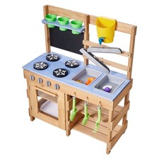 Uimoso Outdoor Mud Kitchen for Kids with Sink, Tank, and Gardening Tools