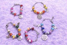 Multicolor Beaded Charm Bracelets