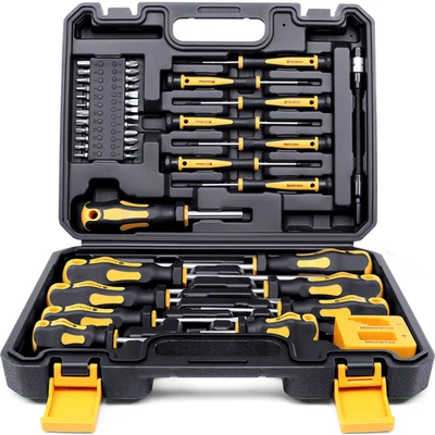 HANX 43x Heavy Duty Premium Magnetic Screwdriver Set Cross-Head Flat Heads Precision