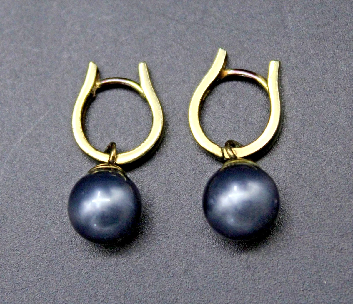 Coppia Orecchini Pendenti NKlaus In Oro Giallo 333 (8 Carati) Con Citrino E Zirconia, 13x8 Mm