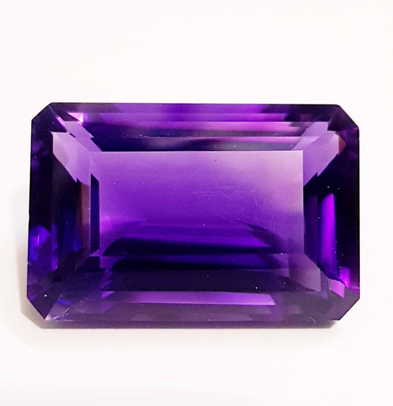 Brazilian Purple Amethyst Emerald Cut 101.47 Ct Certified Natural Loose Gemstone