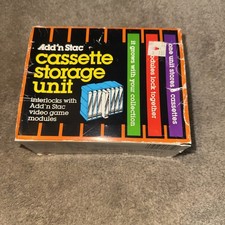 Vintage 1973 Add n Stac Cassette Storage Unit Interlocking 8 Capacity UNUSED