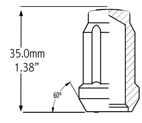 20 Black Tuner Spline Drive Small Diameter Bulge Acorn Lug Nuts 7/16-20 & 1 Key - Picture 2 of 4