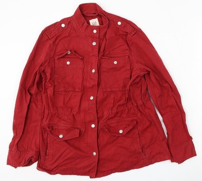 Gap Damen Jacke rot Größe XS Druckknopf