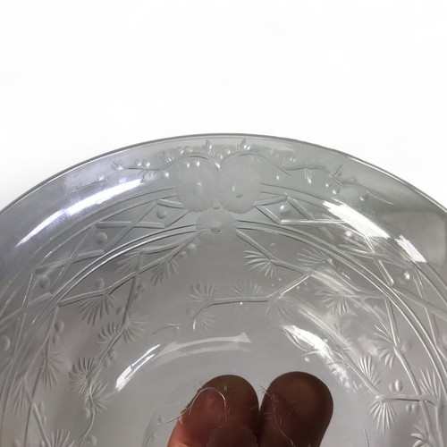 Raro Juego de 6 Cuencos y Placa Base de Cristal de Roca Corte Webb Corbett del siglo XIX - Imagen 2 de 6