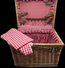 Picnic Time Classic Wine & Cheese Picnic Basket, With Throw Sheet To Sit On