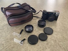 Canon AF35ML 40MM F/1.9 Point Shoot 35mm Film Camera and Telphoto lens