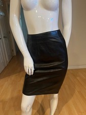 VINTAGE VAKKO LEATHER PENCIL SKIRT SIZE 4