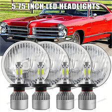 For Pontiac GTO Grand Prix Firebird 4pcs 5 3/4" 5.75 LED Headlights HI/LO Beam