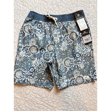 O'Neill Boys Hermosa Boardshorts Blue Floral Mandala Swim Trunks Size Medium