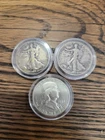Lot of 3 Silver Half Dollars 2 Walking Liberty, 1 Franklin